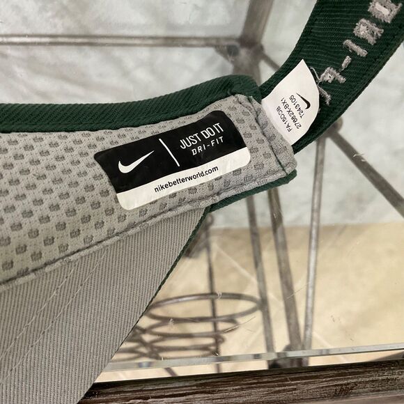 Baylor University Nike Dri Fit BU Adjustable Sun Visor Cap Hat OSFM Green - Picture 7 of 7